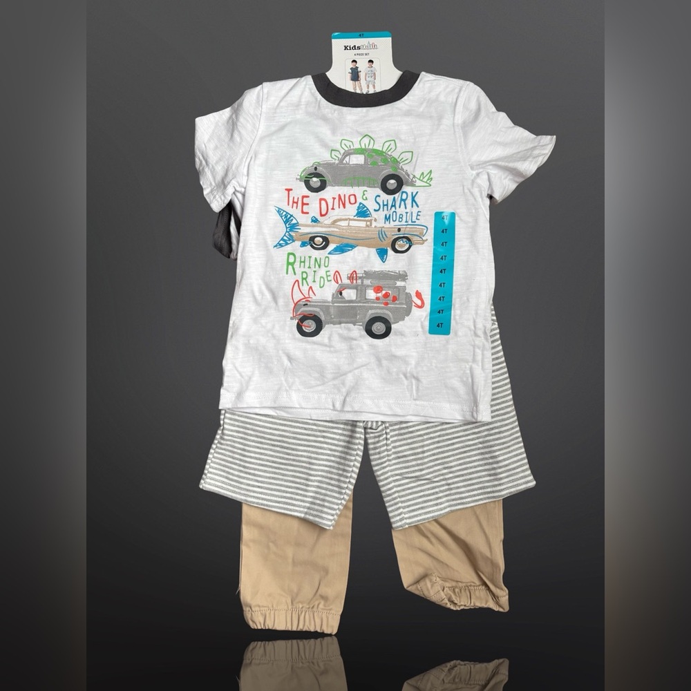 Kids Headquarters Boys' Outfit 4-Piece Set
T-Shirts, Pants, Short, Size 4T